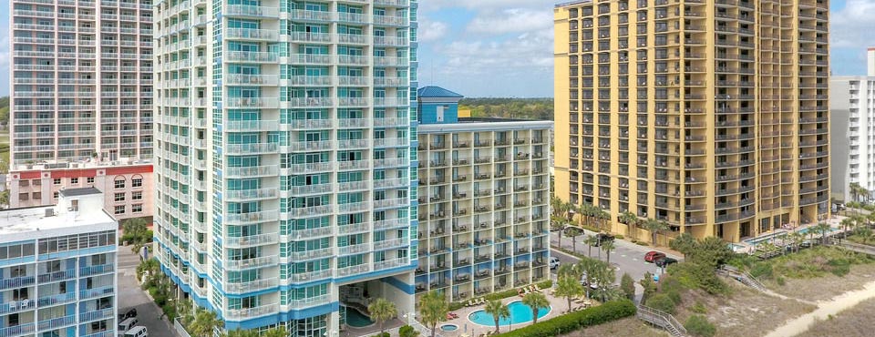 View of the Carolinian Beach Resort in Myrtle Beach from the Ocean 960