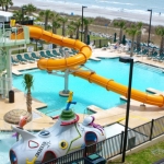 View of Twisting Water Slide Caribbean Resort in Myrtle Beach